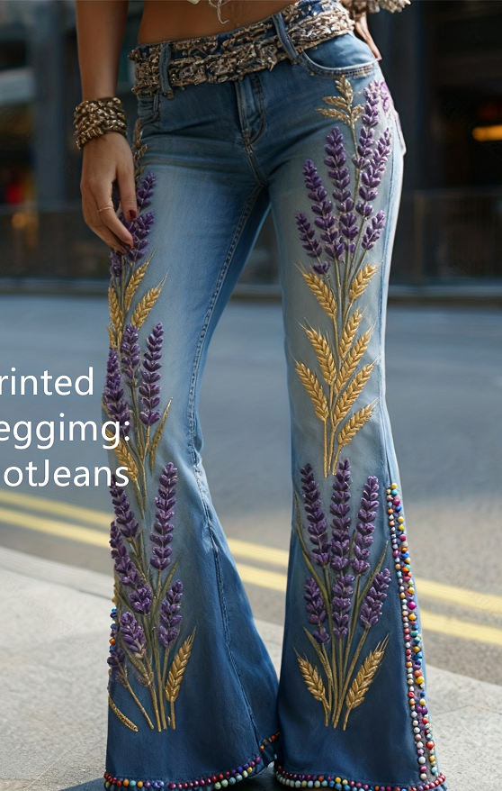 Women's floral print wide-leg pants - Main product view