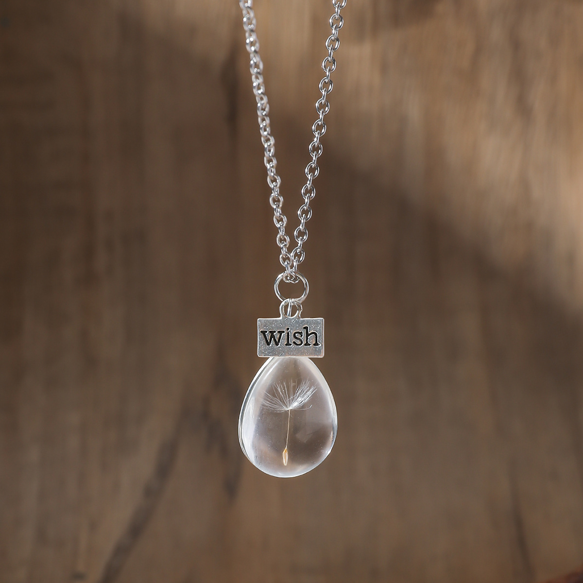 Handmade resin dandelion flower drop earrings or pendant necklace - Product view 11
