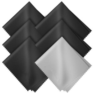Black and light gray microfiber glasses and screen cleaning cloths - Main product view