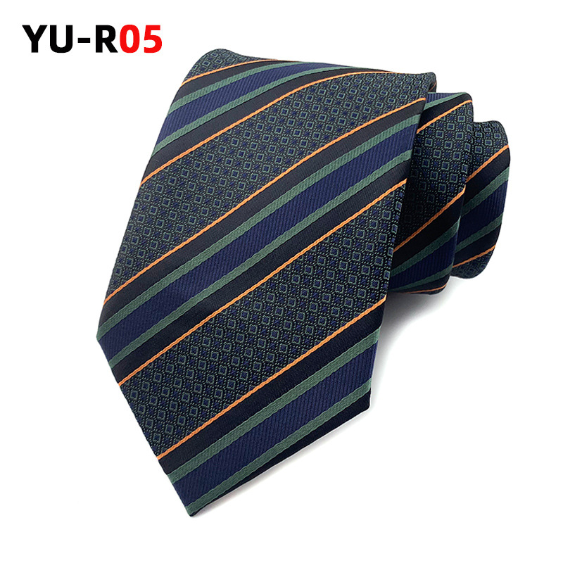 Men’s polyester jacquard tie with geometric arrow-shaped pattern - Product view 8