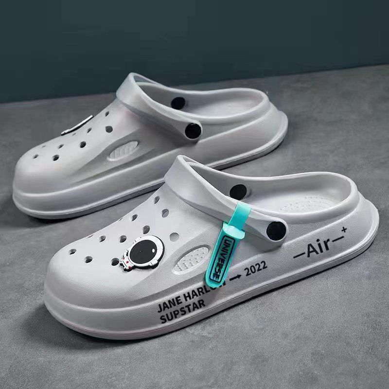 Astronaut-themed PVC clog slippers in assorted colors - Product view 4