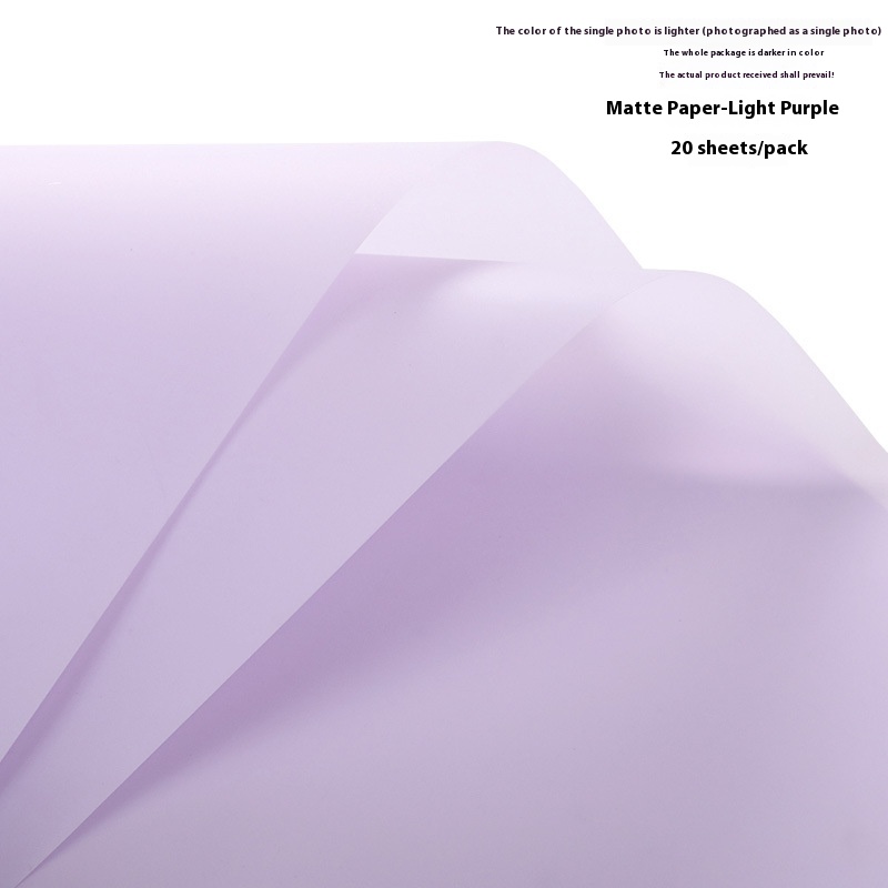 Soft light printed cellophane flower wrapping paper in a selected color - Product view 31