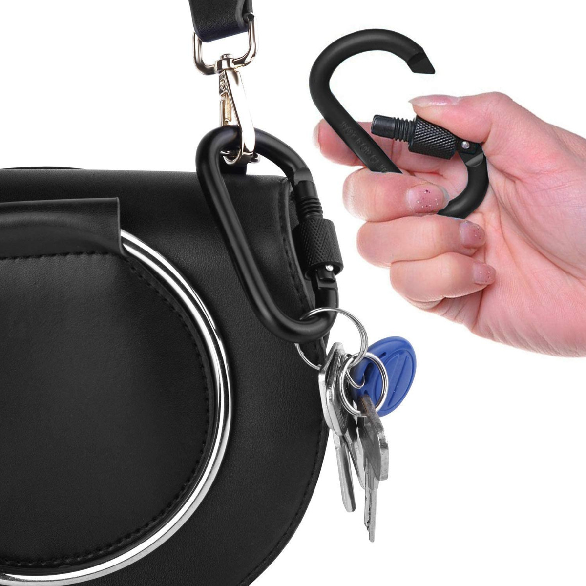No. 8 Carabiner D Type Bold 8CM Aluminum Alloy - Main product view