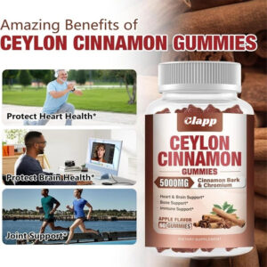 Bottle of Ceylon cinnamon soft candy containing 60 capsules - Main product view