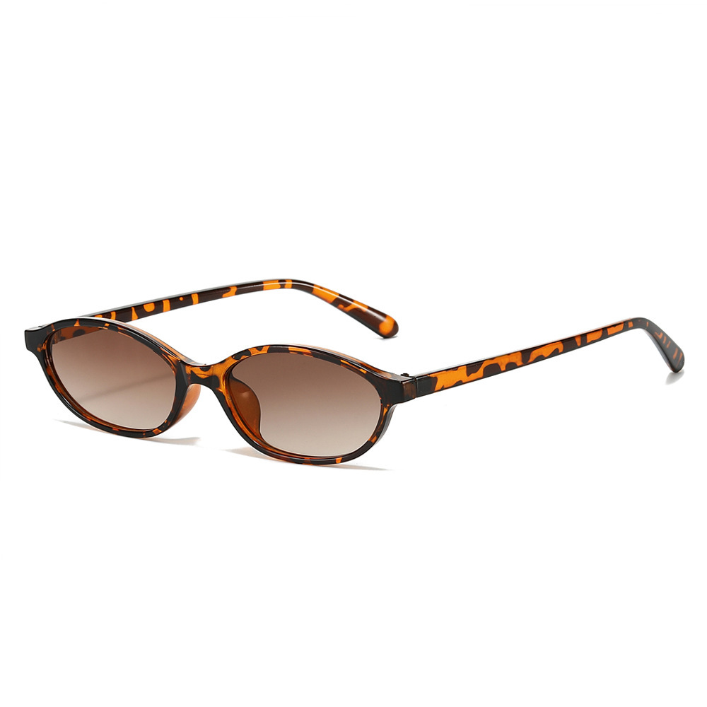 Oval small-frame fashion sunglasses with colored lenses - Product view 6