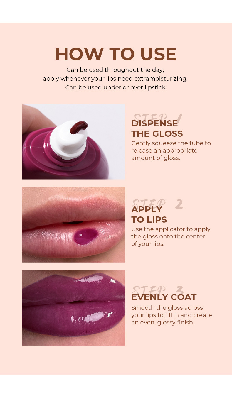 4-color Lip Moistening Colored Lip Lacquer - Product detail 12 Four-color moisturizing lip gloss lacquer - Product detail 12