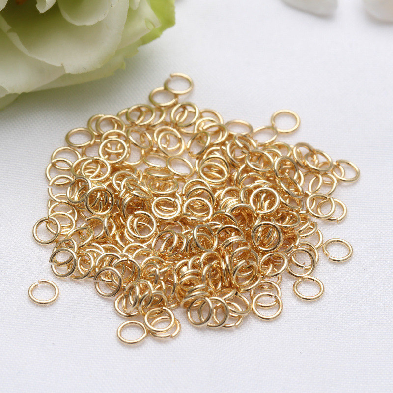 14K gold-color copper broken ring DIY jewelry accessory - Main product view