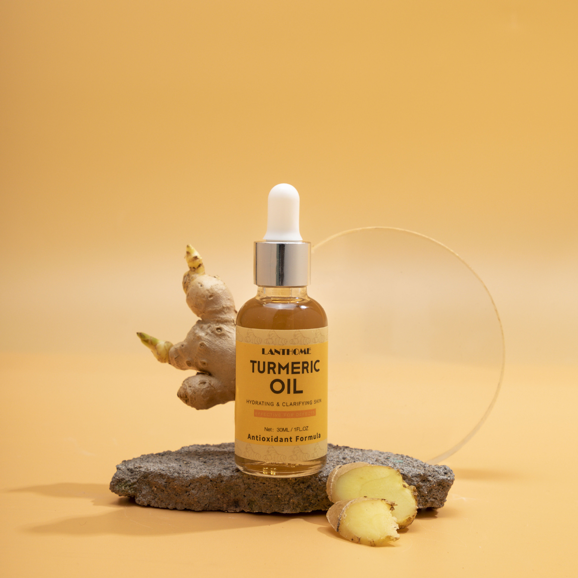 Turmeric facial cream and essential oil skincare set - Product view 5