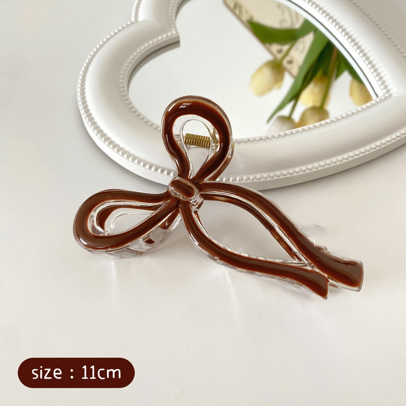 Korean-style bow jelly hair barrette for women in assorted colors - Product view 5