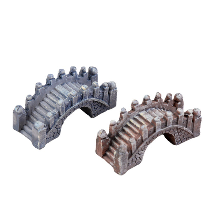 Micro Landscape Ornaments Resin Bridge Craft Ornaments - Product view 10 Mini resin bridge ornament for fairy gardens and miniature landscapes - Product view 10
