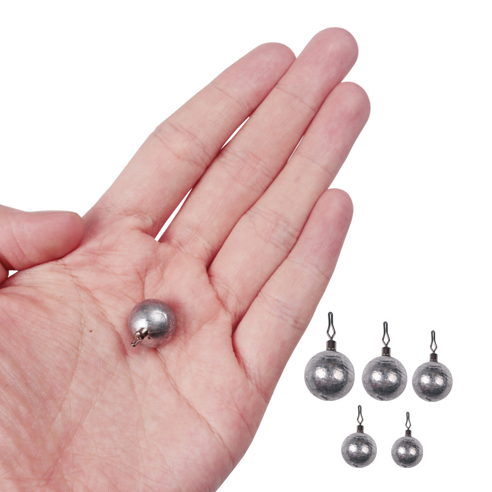 Round lead fishing sinker weight for lure rigging - Main product view