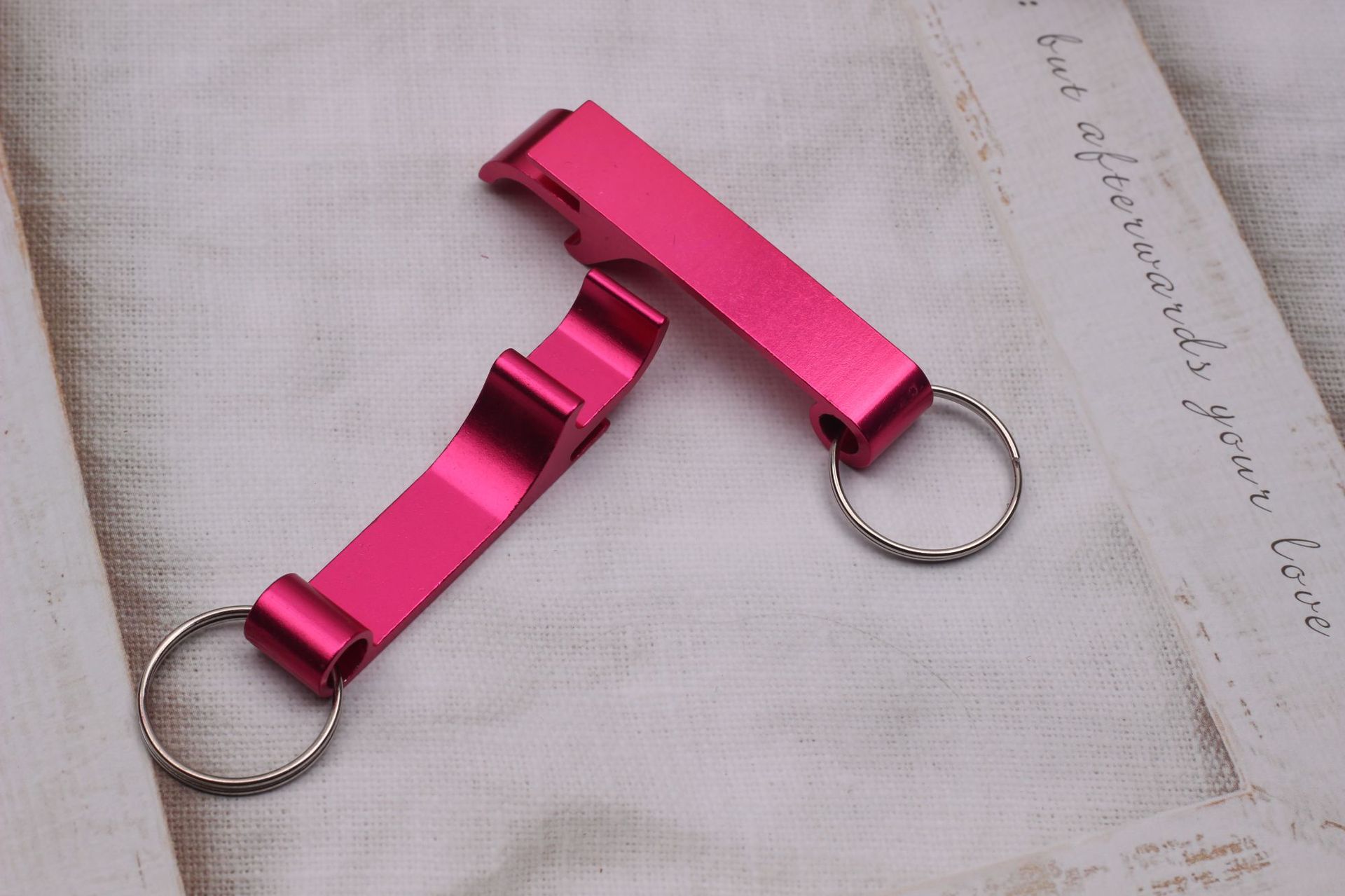 Compact bottle opener key chain in an assorted color - Product view 4