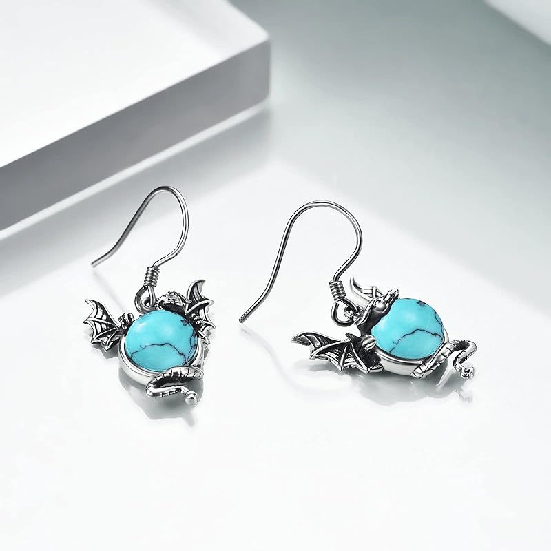 Unisex flying dragon zodiac earrings with an animal-inspired design - Product view 4