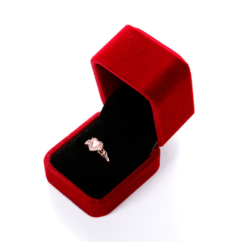 Large flannel jewelry box for rings and earrings - Product view 7