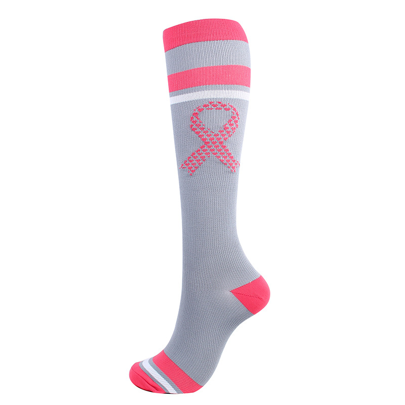 Women's mid-calf nylon running socks with bow and patterned designs - Product view 7