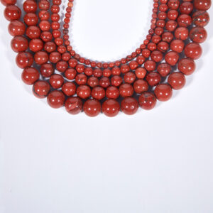 Natural red jasper loose beads for jewelry making - Main product view