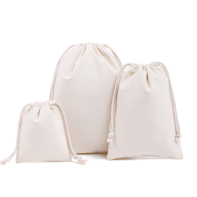 Cotton drawstring storage bag in a selected color and size - Product view 12