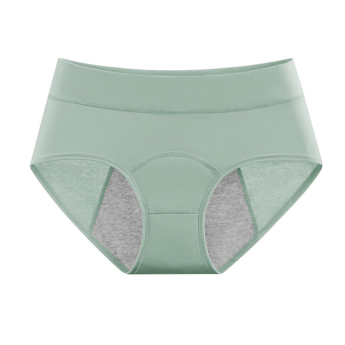 Cotton mid-waist period panties with leak-protection side panels - Product view 5