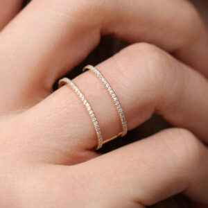 Diamond I-shaped Ring Simple Trinkets - Main product view