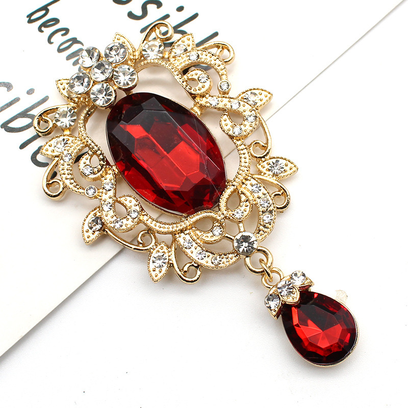 Golden alloy flatback rhinestone pendant for DIY clothing decoration - Product view 13