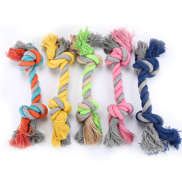 Cotton rope puppy dog toy in a selected color - Product view 4