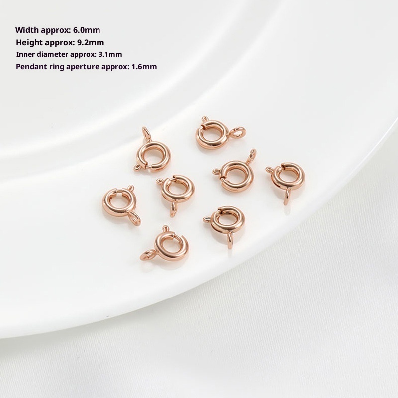 6mm gold-plated lobster clasp for DIY jewelry making - Product view 3
