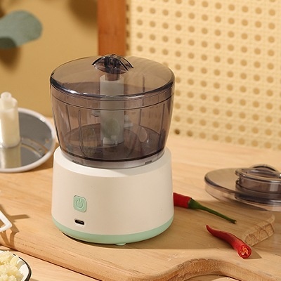 Mini electric food chopper and meat grinder with transparent cup - Product view 3
