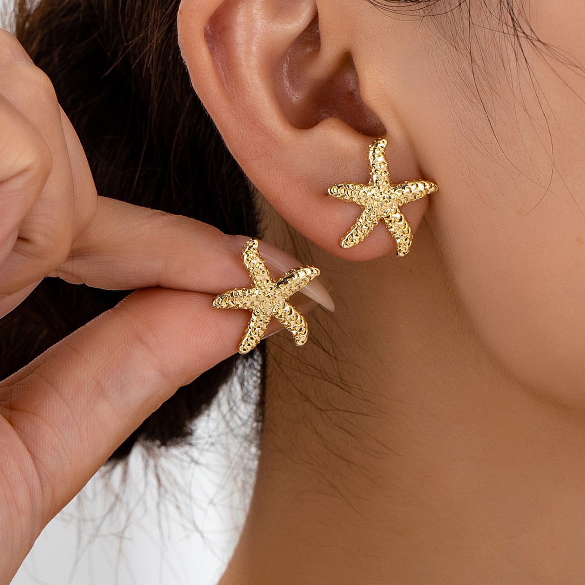 European And American Style Cool Fashion Trendy Starfish Earrings - Main product view