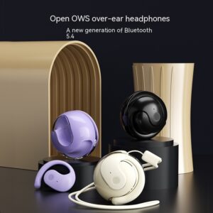 JM13 open-ear Bluetooth headset with ear hook in black - Main product view