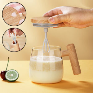 400 ml self-stirring borosilicate glass coffee mug - Main product view