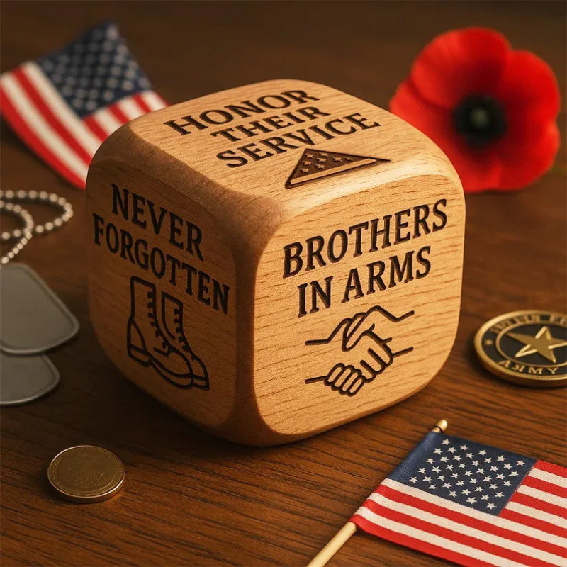 handmade wooden decision die for tabletop games and creative activities - Product view 14