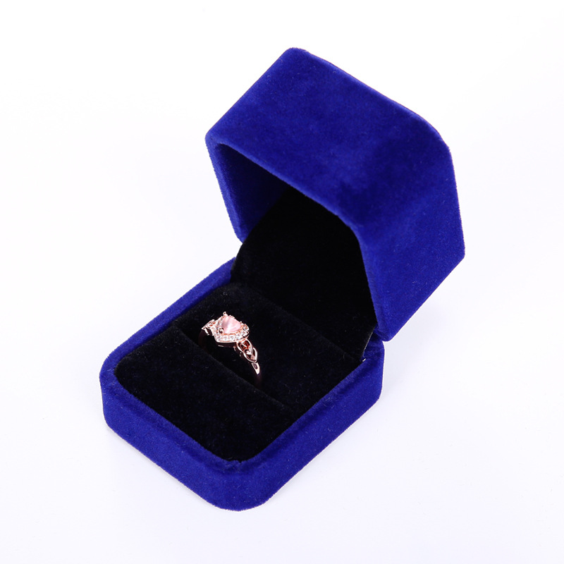 Large flannel jewelry box for rings and earrings - Product view 5