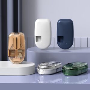 Japanese-style portable mini pillbox with 2-in-1 airtight design - Main product view