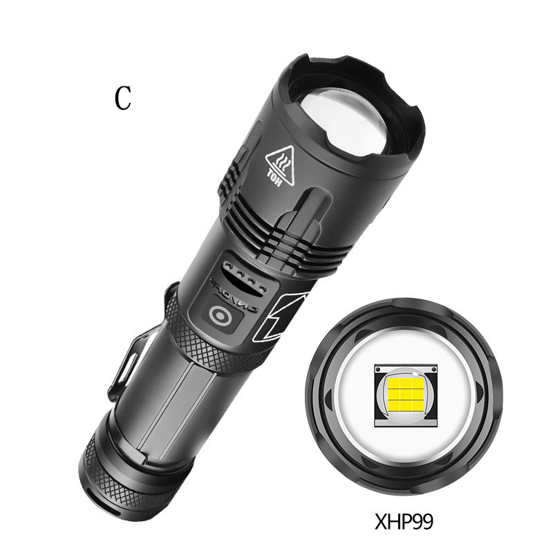 Aluminum alloy tactical LED flashlight with pen clip and attack head - Product view 10