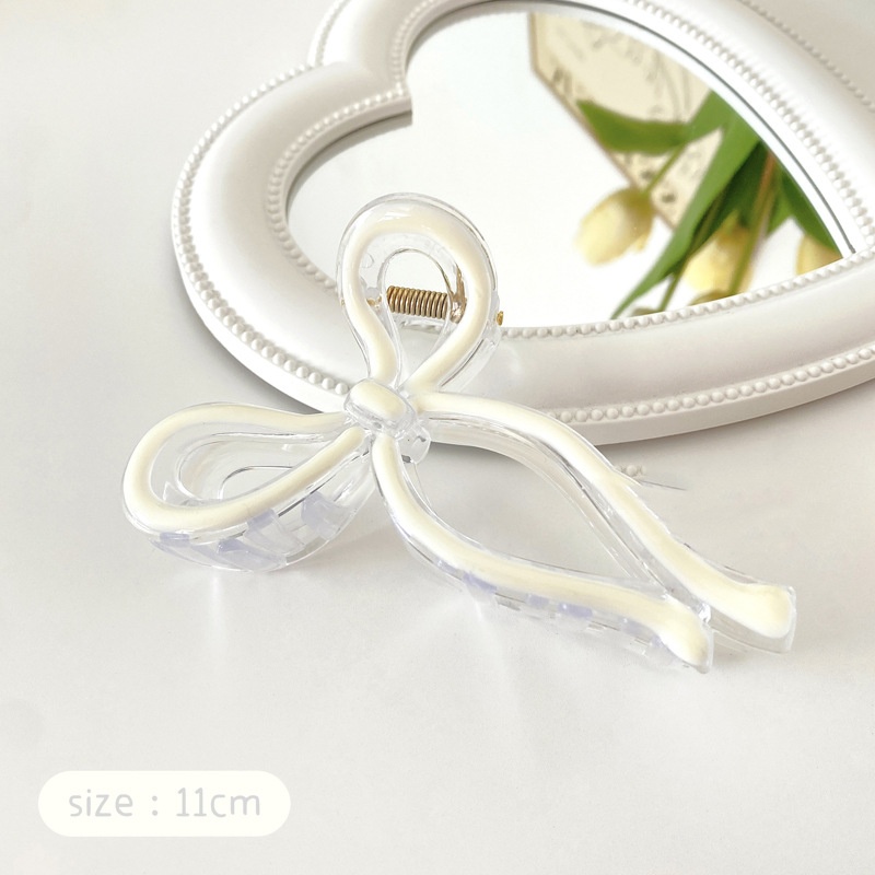 Korean-style bow jelly hair barrette for women in assorted colors - Product view 2
