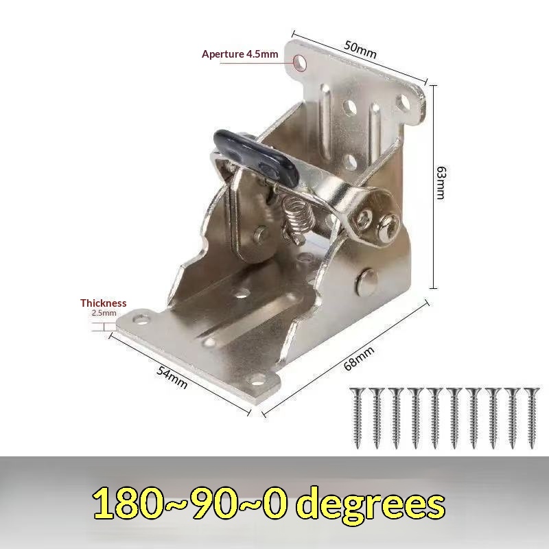 Universal 0–90–180-degree foldable hinge for furniture doors and cabinets - Product view 2