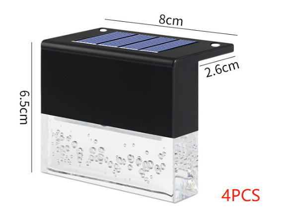 Waterproof RGB solar LED step light for a garden fence or outdoor path - Product view 3