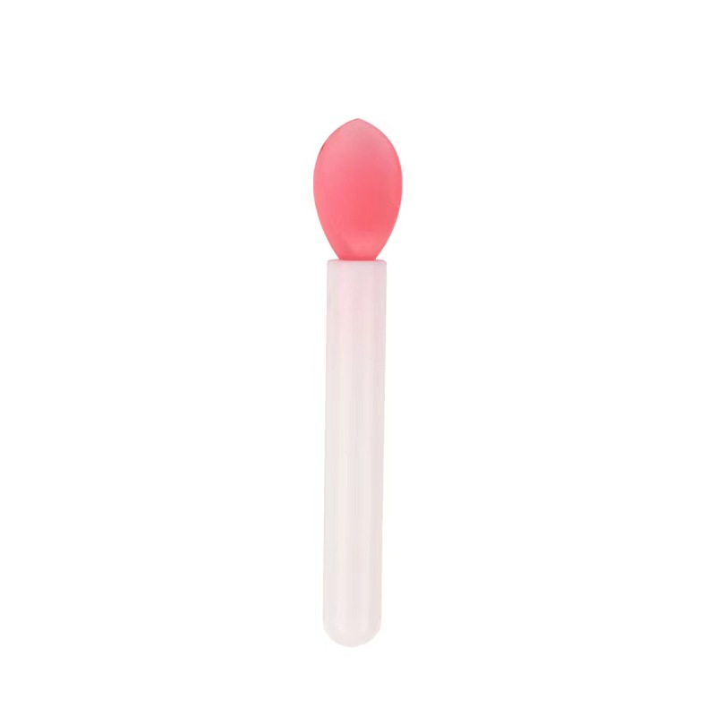 Mini Watermelon Red silicone lip lacquer brush with portable handle - Product view 7