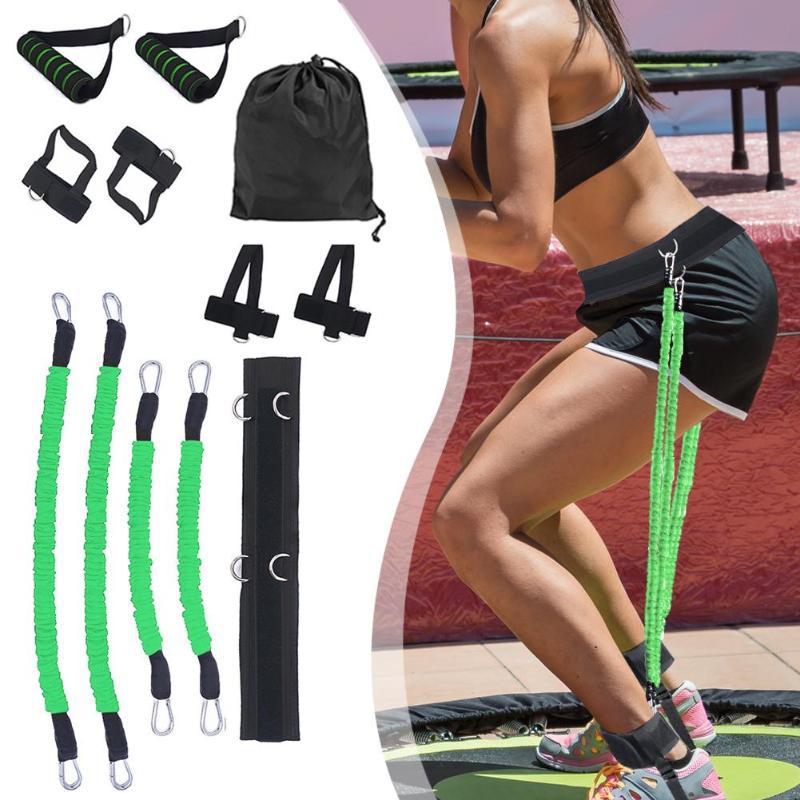 Latex resistance rope set with adjustable training attachments and carry bag - Product view 7