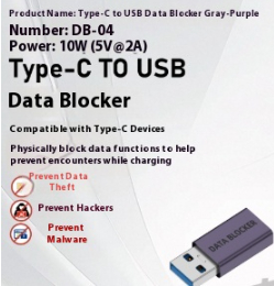 USB data blocker adapter for charging and data shielding - Product view 7