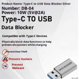 USB data blocker adapter for charging and data shielding - Product view 10