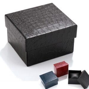 Black paper watch storage and display box - Main product view