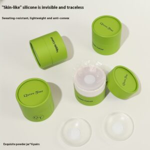 Pair of thin round silicone breast covers - Main product view