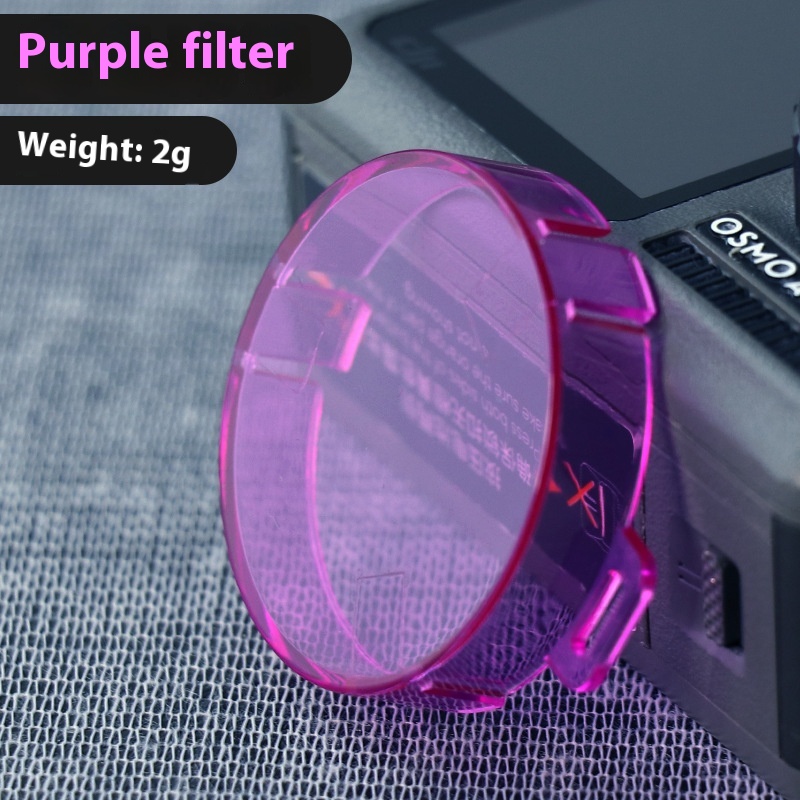 Acrylic DJI Osmo Action camera cover in pink, red, and purple - Product view 5