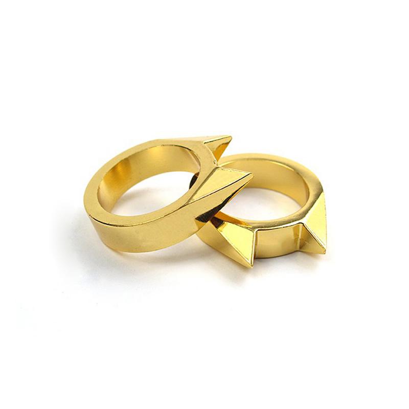 Cat ear one-finger clasp fashion ring in an alloy electroplated design - Product view 1