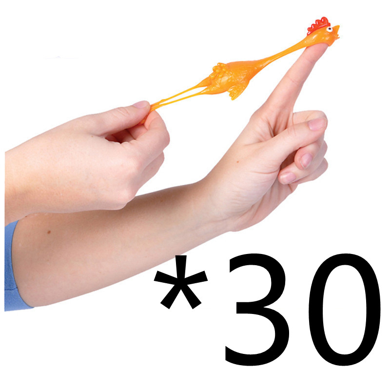Yellow rubber chicken finger catapult prank toy - Product view 3