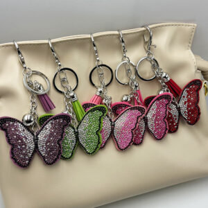 Butterfly tassel keychain and bag charm in a selected color - Main product view
