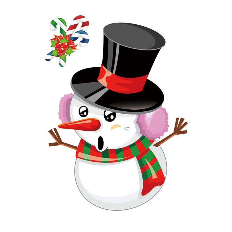 Transparent Christmas Santa Claus static window sticker - Product view 4