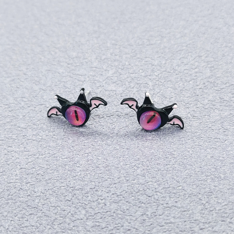 Bat monster ring and stud earrings set - Product view 4
