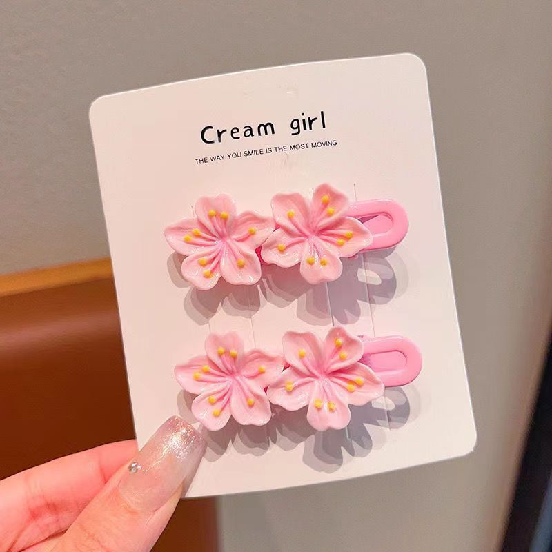 Cherry blossom or plumeria-inspired floral hair accessory - Product view 9
